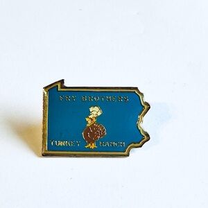 Fry Brothers Blue and Gold Turkey Ranch Pin